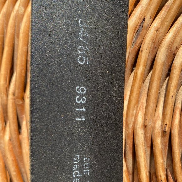 Very cool Filrund France black leather belt 34 - Picture 2 of 3